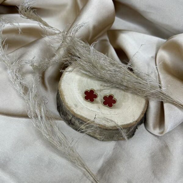 Boucles d'oreilles Trèfle or