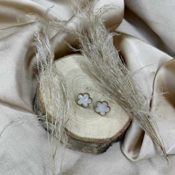 Boucles d'oreilles Trèfle or