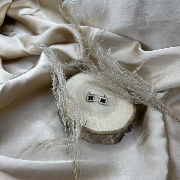 Boucles d’oreilles Trèfle strass