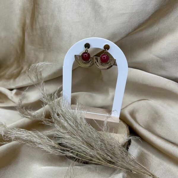 Boucle d'oreille Campa Rouge