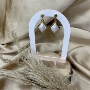 Boucles d'oreilles Losanges Perles