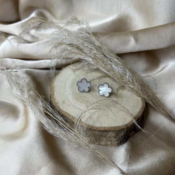 Boucles d'oreilles Trèfle Argenté