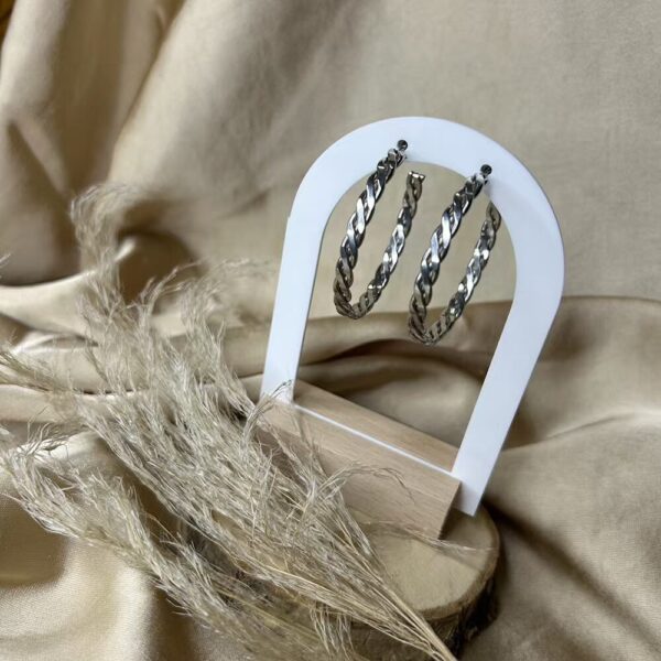 Boucles d'oreilles Anneaux Tressés