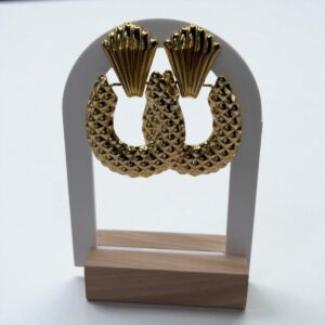 Boucles d'oreilles ananas dorés