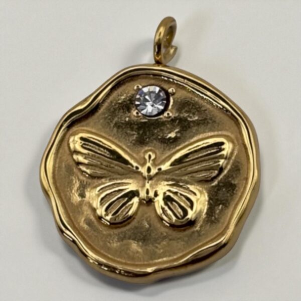 Charme Papillon Breloques en acier inoxydable