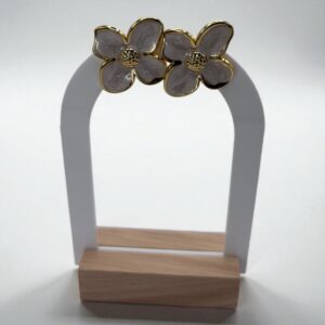 Boucle d’Oreille Bloom Floral Doré