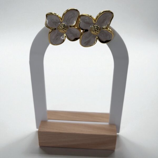Boucle d’Oreille Bloom Floral Doré