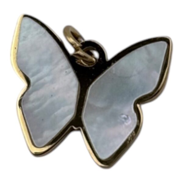Charm Papillon en acier inoxydable avec coquillage