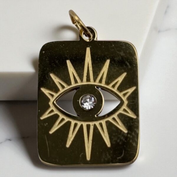 Charm Œil bohème en acier inoxydable