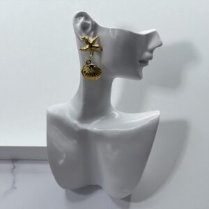 Boucles d'oreilles coquillage et étoile de mer