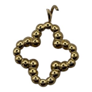 charme-trefle-or-en-acier-inoxydable