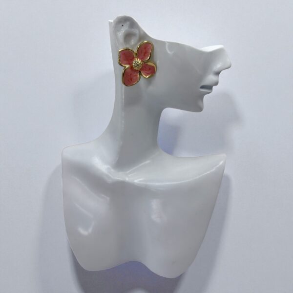 Boucle d’Oreille Bloom Floral Doré