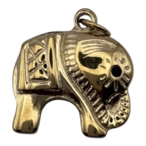 charme-elephant-antique-en-acier-inoxydable