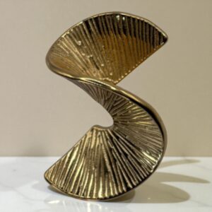 Boucle D'oreille Dorée Spirale Torsadée